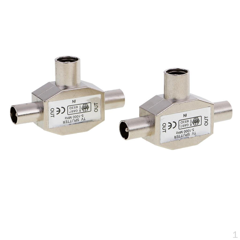 2 Pieces TV Aerial Metal Signal Splitter 1 Female To Male
2 Pieces TV Aerial Metal Signal Splitter 1 Female To Male
