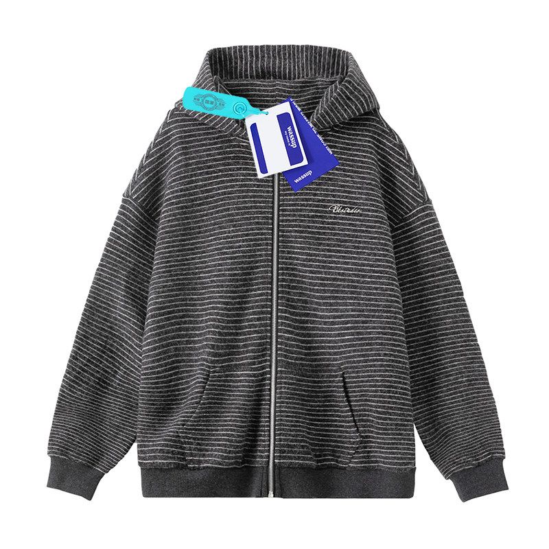 Wassup Autumn and Winter Striped Hooded Sweatshirt Jacket for Men 2025 New Niche Design Loose American-Style Cardigan for Women Truffle Black 2XL
Wassup Autumn and Winter Striped Hooded Sweatshirt Jacket for Men 2025 New Niche Design Loose American-Style Cardigan for Women Truffle Black 2XL