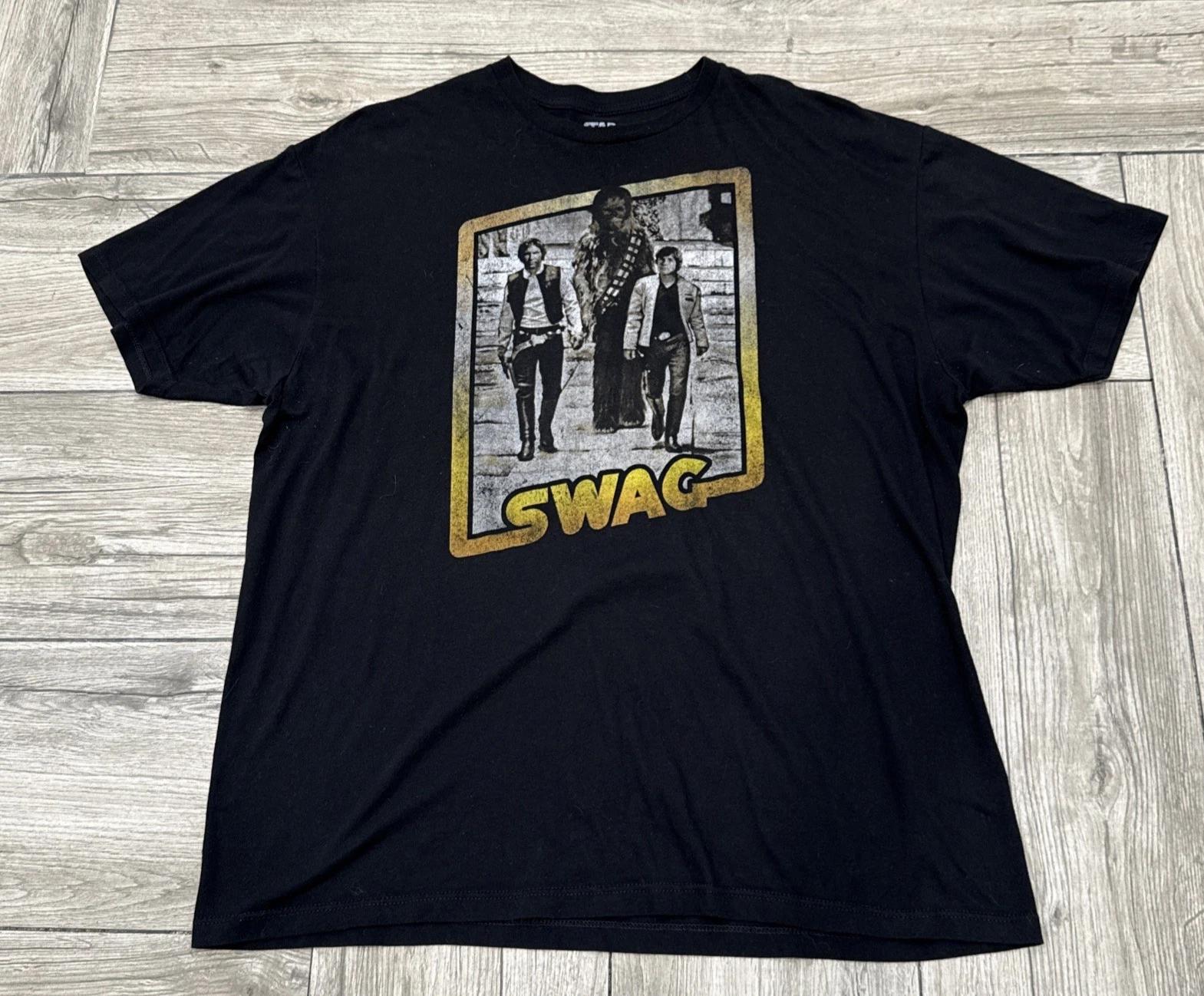 Star Wars SWAG Short Sleeve 100% Cotton T-shirt Mens Tees Top Size XXL S
Star Wars SWAG Short Sleeve 100% Cotton T-shirt Mens Tees Top Size XXL S