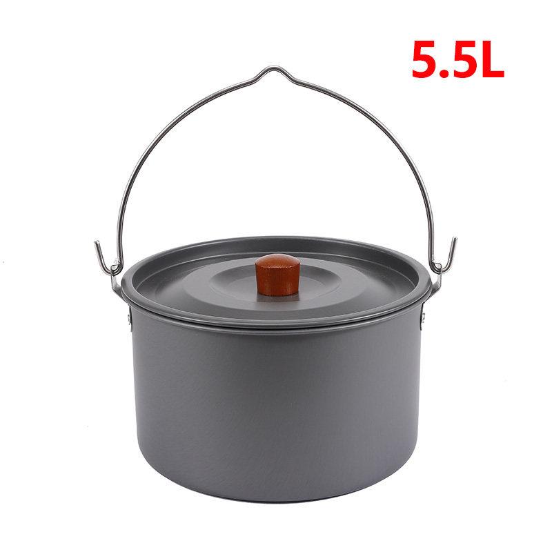 5.5L Portable Aluminum Camping Pot for 4-6 People - Outdoor Use, Picnic, Bonfire, or Campsite Cooking.
5.5L Portable Aluminum Camping Pot for 4-6 People - Outdoor Use, Picnic, Bonfire, or Campsite Cooking.