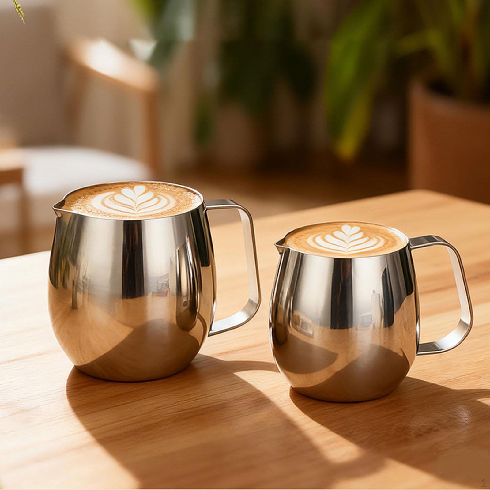 Milk Frothing Pitcher Container Comfortable Grip Smooth Surface Espresso Machine Parts Sturdy Latte 420ml
Milk Frothing Pitcher Container Comfortable Grip Smooth Surface Espresso Machine Parts Sturdy Latte 420ml