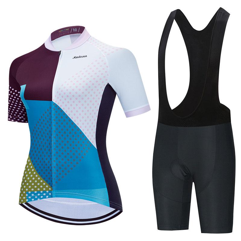 2025 Salexo Women Cycling Jersey Short Sleeve Set Summer Maillot 19D Bib Shorts Bicycle Clothes Sportwear MTB Cycling Clothing S
2025 Salexo Women Cycling Jersey Short Sleeve Set Summer Maillot 19D Bib Shorts Bicycle Clothes Sportwear MTB Cycling Clothing S