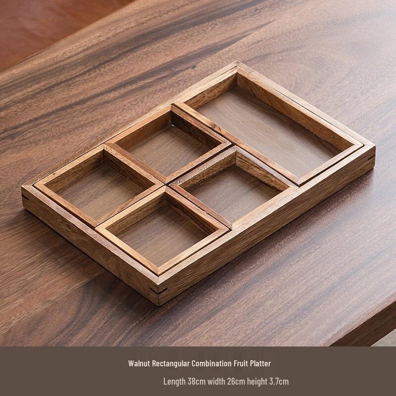 Minimalist Walnut Wood Snack & Candy Tray Set (6-Piece)
Minimalist Walnut Wood Snack & Candy Tray Set (6-Piece)