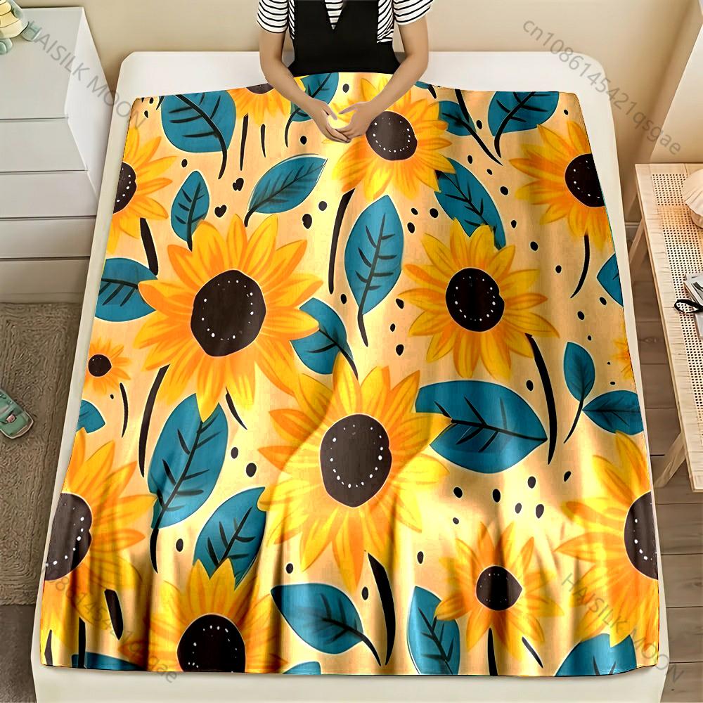 Yellow Sunflowers Leaves Pattern Blanket Flannel Material Soft Warm for All Seasons, Home Outdoor Camping Picnics Luxury Gifts 75x90cm
Yellow Sunflowers Leaves Pattern Blanket Flannel Material Soft Warm for All Seasons, Home Outdoor Camping Picnics Luxury Gifts 75x90cm