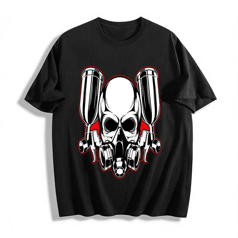 Skull Gas Mask Spray Gun Cool Graphic Casual Men s Short Sleeve T-Shirt Pure cotton T-shirt XXS
Skull Gas Mask Spray Gun Cool Graphic Casual Men s Short Sleeve T-Shirt Pure cotton T-shirt XXS