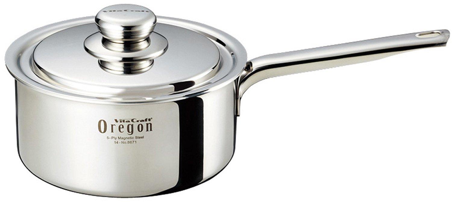 Vitacraft 8671 Single-Handed Pot, Oregon, 7.1 inches (18 cm), Recipe Included, Silver
Vitacraft 8671 Single-Handed Pot, Oregon, 7.1 inches (18 cm), Recipe Included, Silver