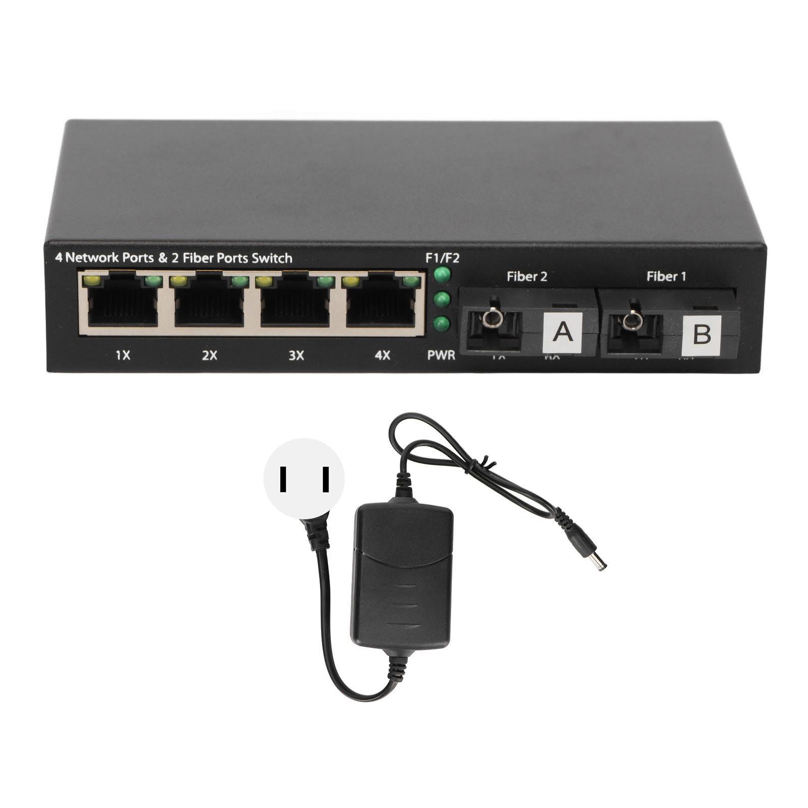 Fiber Media Converter 6 Ports 10 100 1000Mbps RX1550nm 20km Extension Gigabit Ethernet Switch for US Plug
Fiber Media Converter 6 Ports 10 100 1000Mbps RX1550nm 20km Extension Gigabit Ethernet Switch for US Plug