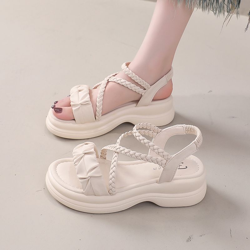 Elegant Platform Sandals for Women, New Summer Style Soft Sole One-strap Non-slip Beach Sandals 40 бежевий
Elegant Platform Sandals for Women, New Summer Style Soft Sole One-strap Non-slip Beach Sandals 40 бежевий
