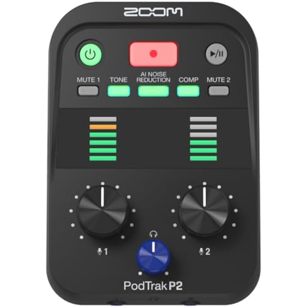 ZOOM Zoom P2 AI Noise Reduction Recorder, Ultra Compact, 226g, USB Microphone Only, Smartphone/PC...
ZOOM Zoom P2 AI Noise Reduction Recorder, Ultra Compact, 226g, USB Microphone Only, Smartphone/PC...