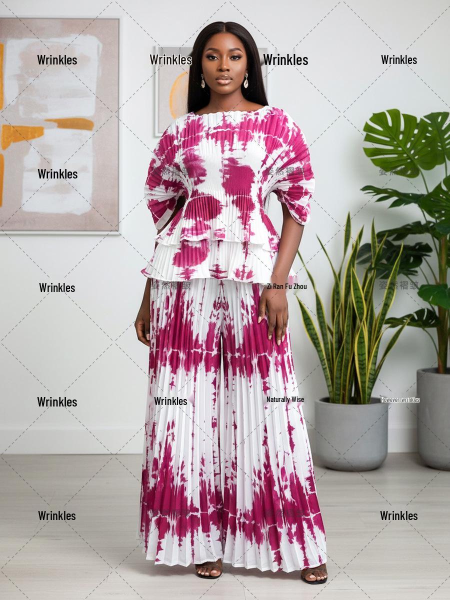 Miyake Pleated Plus Size Women s Printed Casual Pantsuit One Size рожевий червоний колір
Miyake Pleated Plus Size Women s Printed Casual Pantsuit One Size рожевий червоний колір