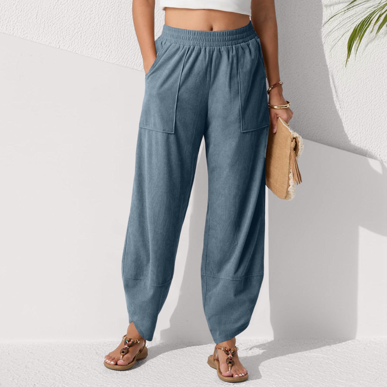 Fashion Trend Women s Solid Color Pocket Casual Cropped Pants S тёмно-синий
Fashion Trend Women s Solid Color Pocket Casual Cropped Pants S тёмно-синий