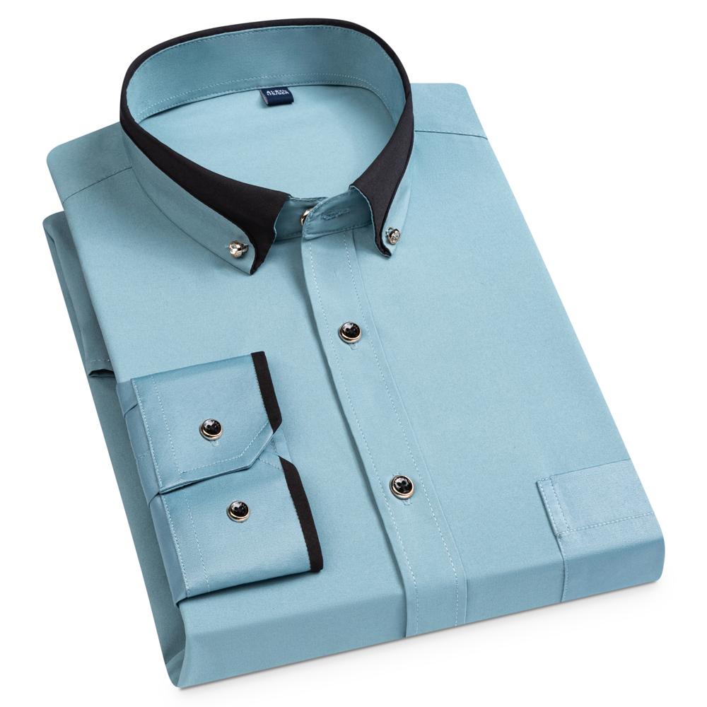 Men s Diamond Buttons & Contrast Collar Dress Shirt with Chest Pocket Long Sleeve Stretch Smooth Wrinkle-Free Easy Care Shirts 44
Men s Diamond Buttons & Contrast Collar Dress Shirt with Chest Pocket Long Sleeve Stretch Smooth Wrinkle-Free Easy Care Shirts 44