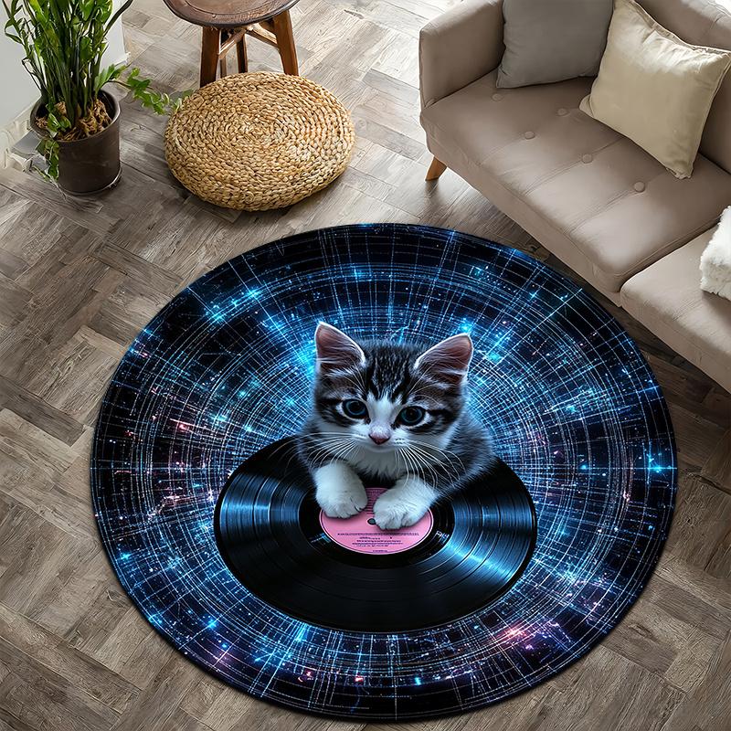Cat Space Style Flannel-printed round floor mats are slip-resistant Suitable for living room bedroom terrace garden carpets 60cm x 60cm
Cat Space Style Flannel-printed round floor mats are slip-resistant Suitable for living room bedroom terrace garden carpets 60cm x 60cm