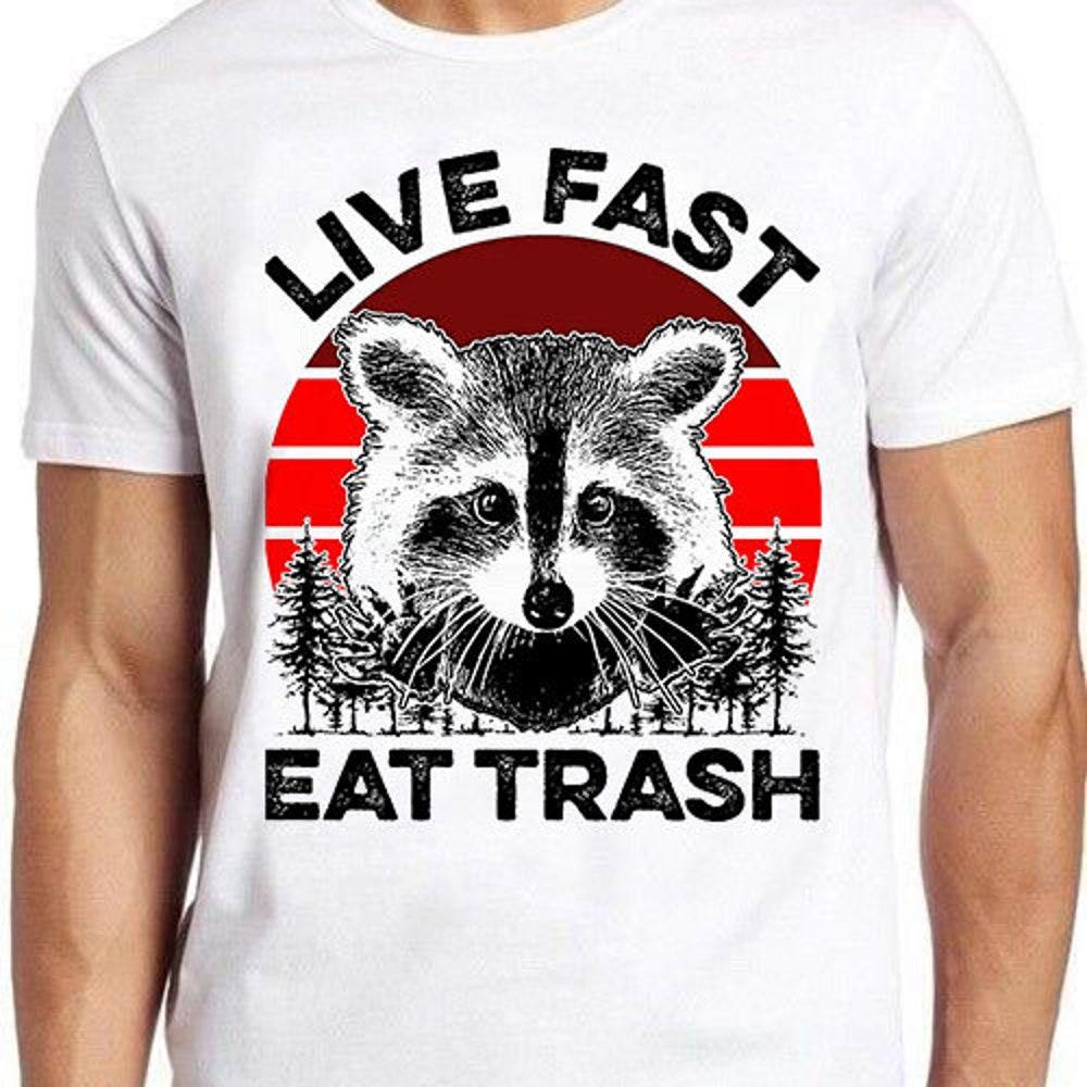 230GSM 100% Cotton T-Shirt Live Fast Eat Trash Funny Raccoon Camping Art Meme Gift Funny Tee Style Gamer Cult Movie Music T Shirt 1081
230GSM 100% Cotton T-Shirt Live Fast Eat Trash Funny Raccoon Camping Art Meme Gift Funny Tee Style Gamer Cult Movie Music T Shirt 1081