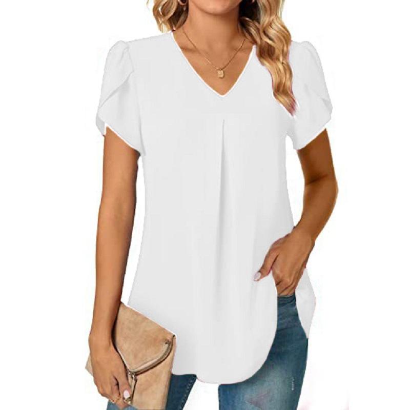 Летняя минималистичная женская футболка с v-образным вырезом и рукавами-лепестками, женская рубашка 2XL белый
Летняя минималистичная женская футболка с v-образным вырезом и рукавами-лепестками, женская рубашка 2XL белый