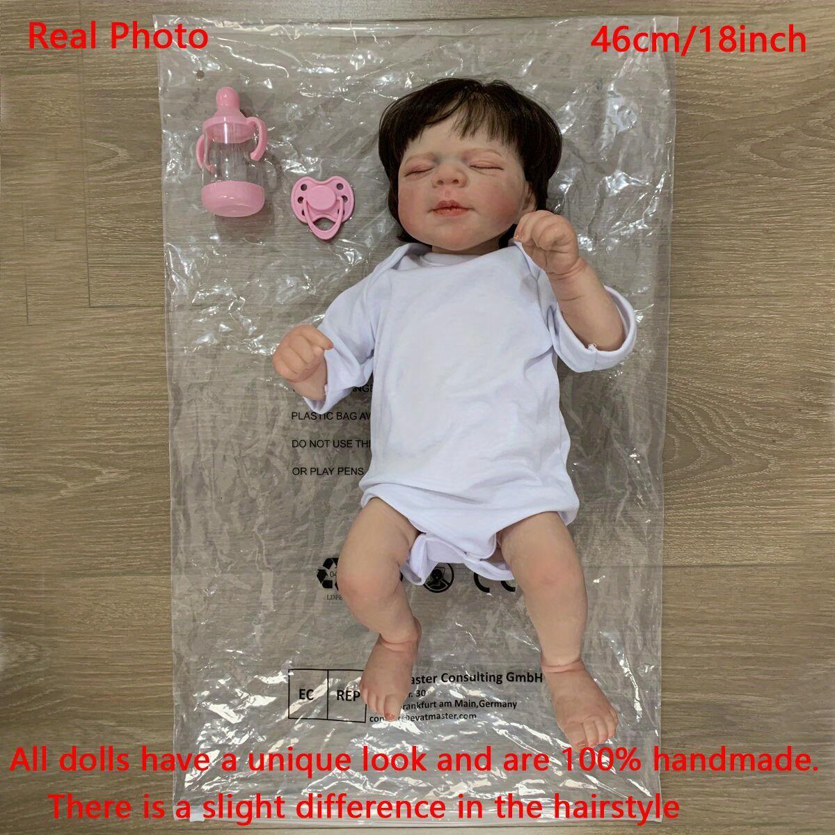 Realistic 18inch Lifelike Reborn Baby Doll – Soft Silicone Hand Painted Detailing Ideal Fantasy Gift for Children & Collectors
Realistic 18inch Lifelike Reborn Baby Doll – Soft Silicone Hand Painted Detailing Ideal Fantasy Gift for Children & Collectors