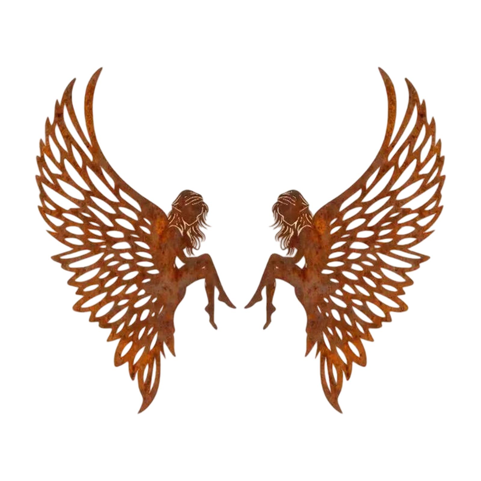 Metal Wall Art Angel Wings Sculpture Decorative Home Indoor Outdoor Hanging Ornament Durable Rust-Resistant Design One Size
Metal Wall Art Angel Wings Sculpture Decorative Home Indoor Outdoor Hanging Ornament Durable Rust-Resistant Design One Size