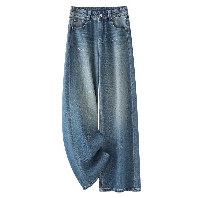 American Retro Hotfix Slimming Wide-Leg Jeans 2025 - New Women s Spring & Autumn Straight-Leg Style S
American Retro Hotfix Slimming Wide-Leg Jeans 2025 - New Women s Spring & Autumn Straight-Leg Style S