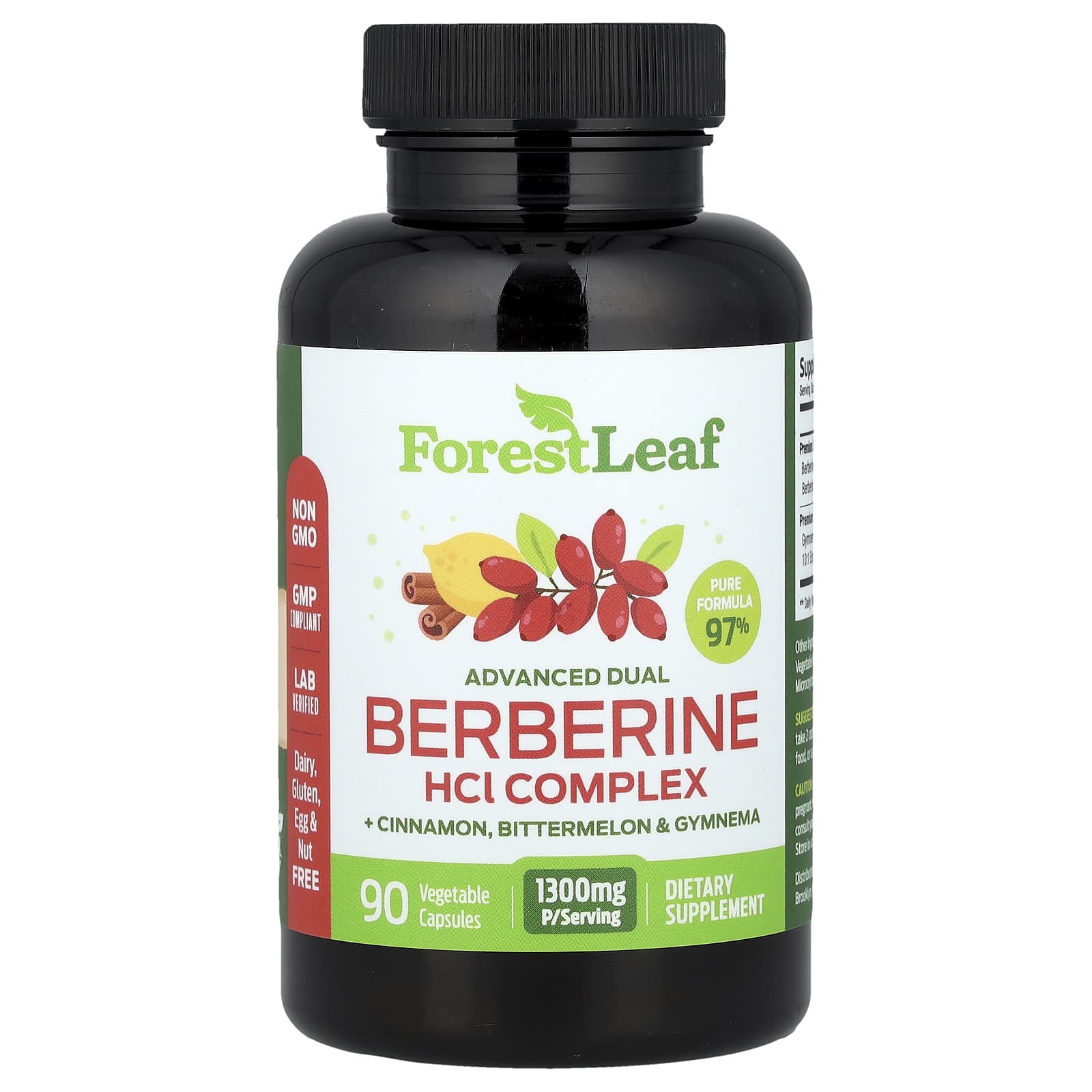 Advanced Dual Berberine Hcl Complex + Cinnamon, Bittermelon & Gymnema, 90 Vegetable Capsules
Advanced Dual Berberine Hcl Complex + Cinnamon, Bittermelon & Gymnema, 90 Vegetable Capsules