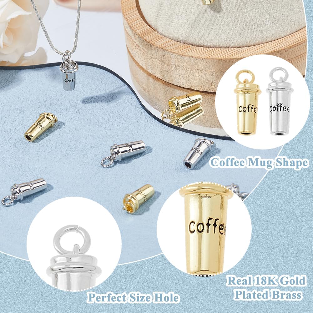 12 шт. 2 цвета латунные подвески в виде кофейных чашек с покрытием из настоящего 18-каратного золота, подвески в виде чайных чашек для изготовления ювелирных изделий, ожерелий, браслетов, серег, DIY
12 шт. 2 цвета латунные подвески в виде кофейных чашек с покрытием из настоящего 18-каратного золота, подвески в виде чайных чашек для изготовления ювелирных изделий, ожерелий, браслетов, серег, DIY