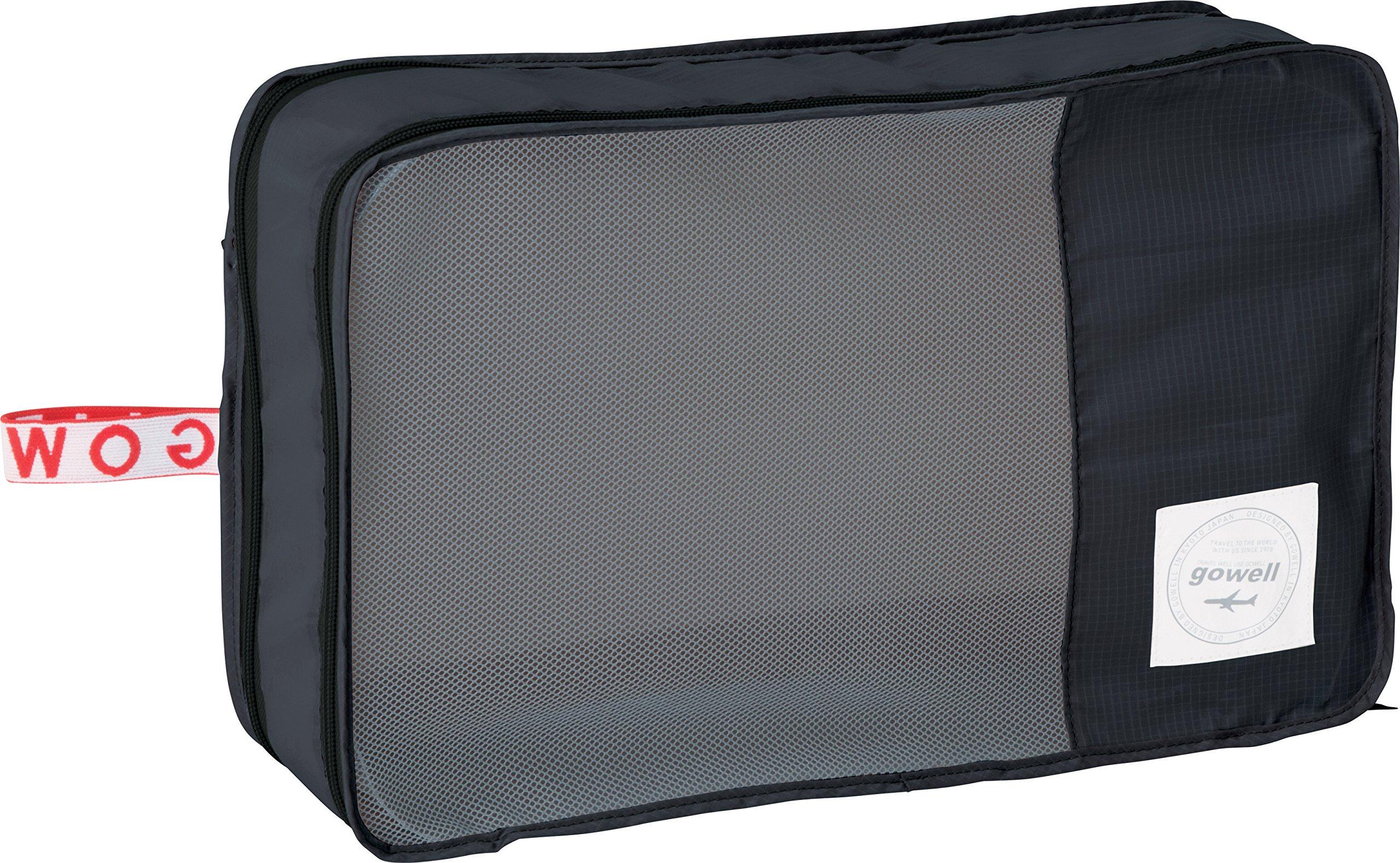 Double-Zipper Box-Shaped Travel Pouch with Double-Double Gusset (M) Black
Double-Zipper Box-Shaped Travel Pouch with Double-Double Gusset (M) Black