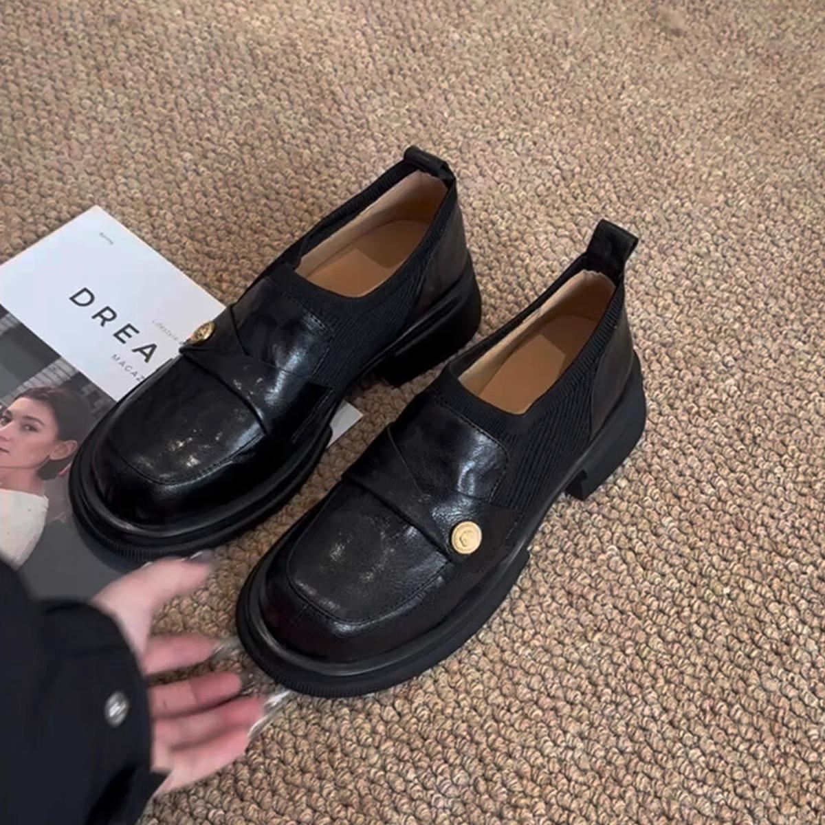 Версия из овчины~ женские туфли в стиле ретро, на толстой подошве, на среднем каблуке, маленькие кожаные туфли с одним ремешком, трикотажные комбинированные одинарные туфли 40
Версия из овчины~ женские туфли в стиле ретро, на толстой подошве, на среднем каблуке, маленькие кожаные туфли с одним ремешком, трикотажные комбинированные одинарные туфли 40