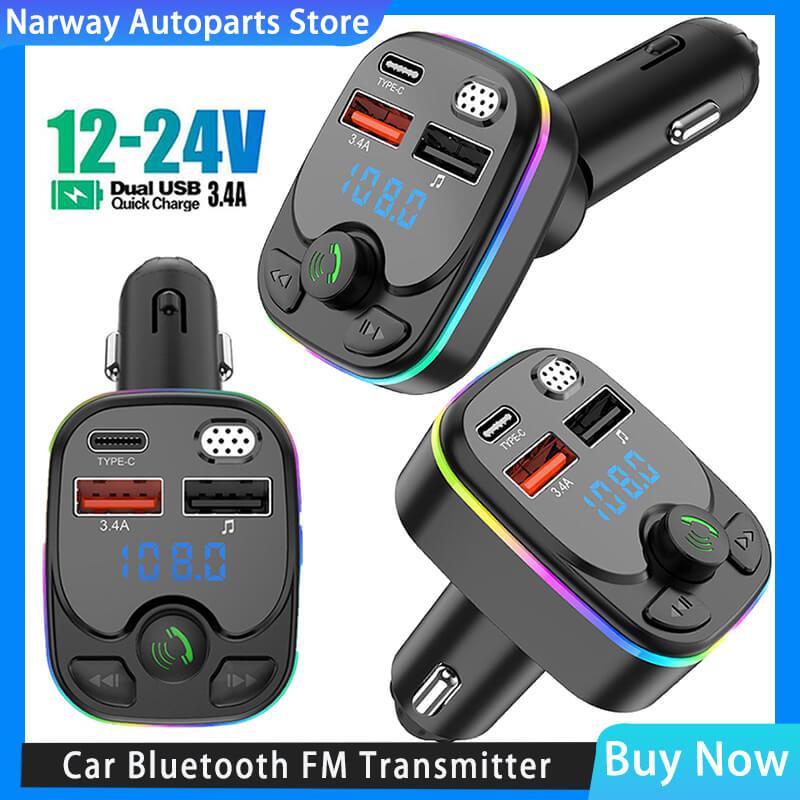 Handsfree Car Bluetooth 5.0 FM Transmitter PD Type-C Dual USB 3.4A Colorful Ambient Light MP3 Modulator Player 2024
Handsfree Car Bluetooth 5.0 FM Transmitter PD Type-C Dual USB 3.4A Colorful Ambient Light MP3 Modulator Player 2024