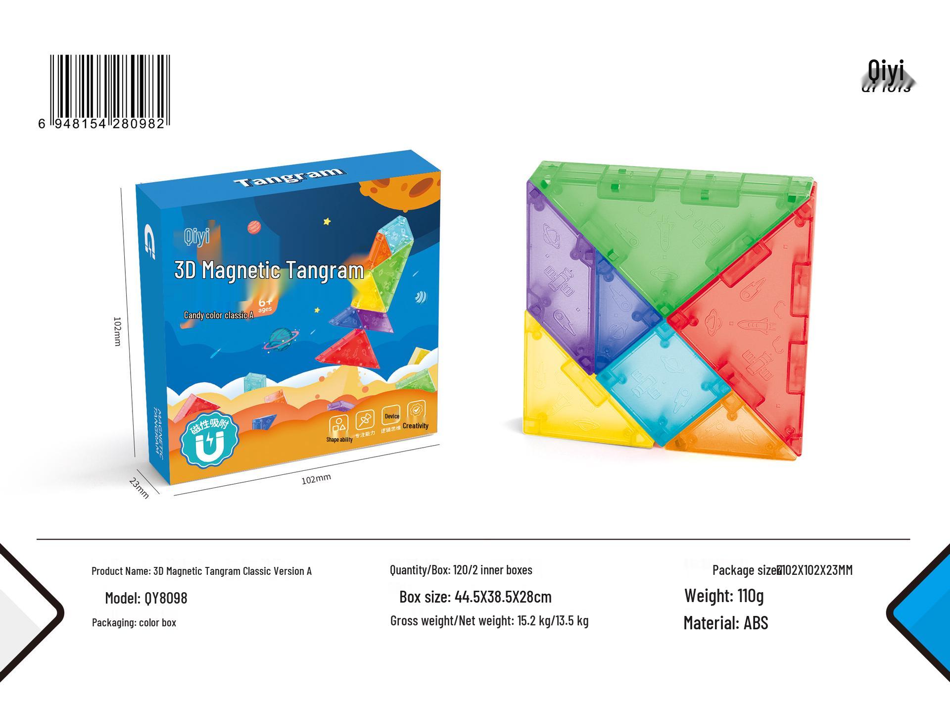 Qiyi 3D Magnetic Tangram for Kids: Early Learning Puzzle and Brain Development Toy
Qiyi 3D Magnetic Tangram for Kids: Early Learning Puzzle and Brain Development Toy