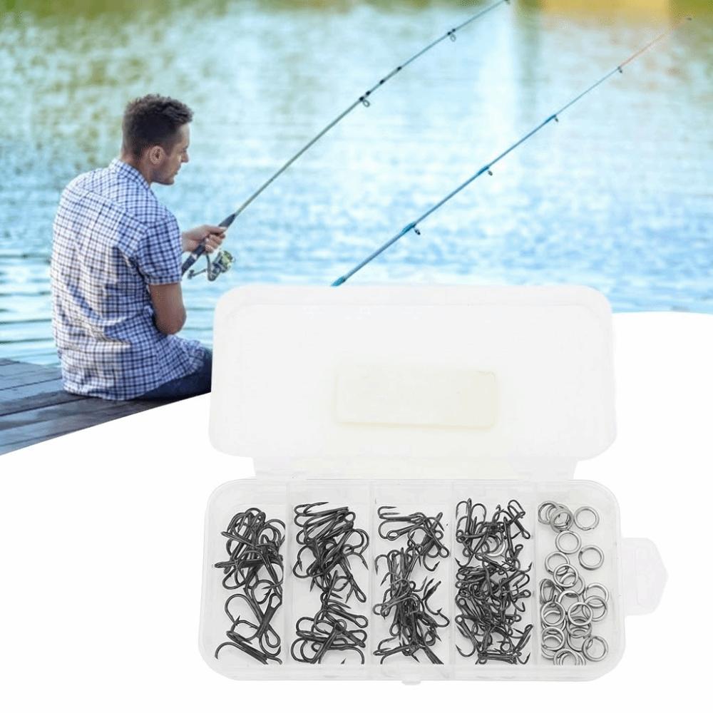 100PCS High Carbon Steel Treble Fishing Hooks Strong Sharp Fishing Hooks Kit Saltwater Fishing чорний
100PCS High Carbon Steel Treble Fishing Hooks Strong Sharp Fishing Hooks Kit Saltwater Fishing чорний