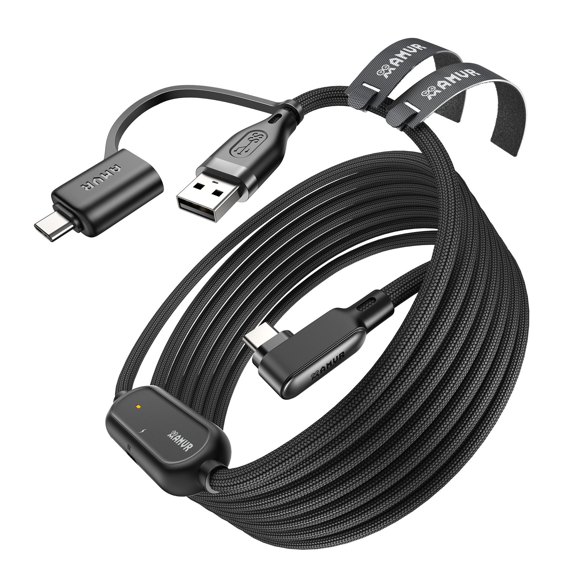 AMVR LC6 5м Для VR-шолома 2-в-1 USB-A + USB-C до USB-C Швидка зарядка Нейлоновий обплетений кабель даних
AMVR LC6 5м Для VR-шолома 2-в-1 USB-A + USB-C до USB-C Швидка зарядка Нейлоновий обплетений кабель даних