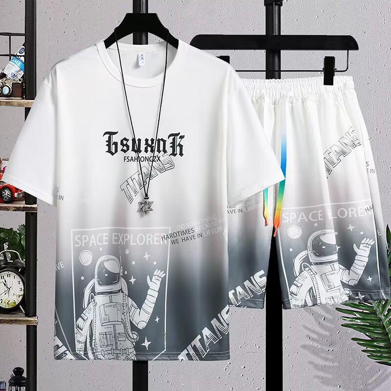 Men s 2024 Summer Gradient Trend Two-Piece Leisure Set: Youth Sports Fashion T-Shirt & Shorts L
Men s 2024 Summer Gradient Trend Two-Piece Leisure Set: Youth Sports Fashion T-Shirt & Shorts L