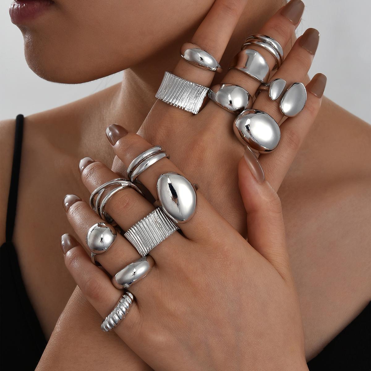 14 Pcs/Set Punk Ring Set For Women Vintage Chunky Silver Color Geometric Rings Fashion Personalized Daily Party Jewelry Gift New
14 Pcs/Set Punk Ring Set For Women Vintage Chunky Silver Color Geometric Rings Fashion Personalized Daily Party Jewelry Gift New