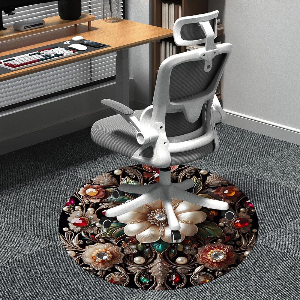 1pc Floral Embroidery Chair Carpet for Office, Non-slip, Soft and Durable Rug, Perfect for Office, Living Room yy251103186 80cm by 80cm
1pc Floral Embroidery Chair Carpet for Office, Non-slip, Soft and Durable Rug, Perfect for Office, Living Room yy251103186 80cm by 80cm