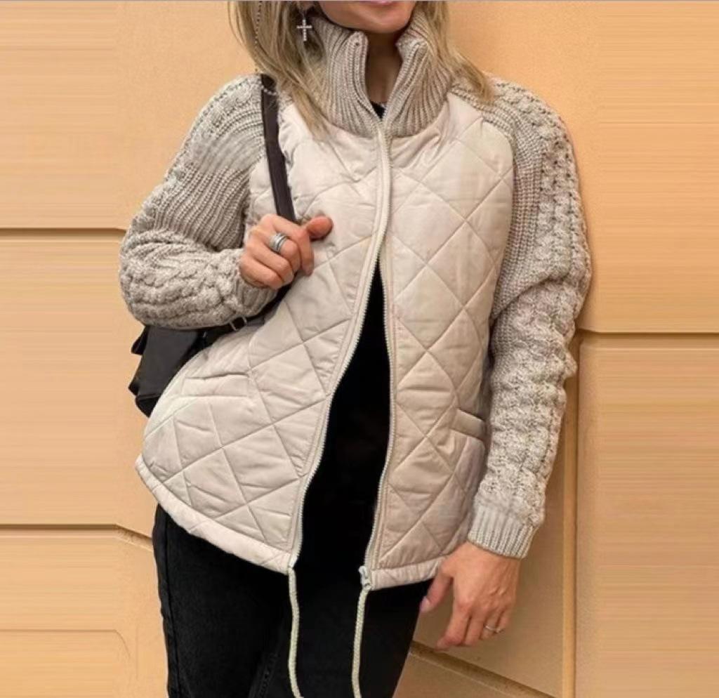 Женская куртка с длинным рукавом и воротником-стойкой на хлопковой подкладке, повседневное тонкое пальто на молнии с вшитыми трикотажными рукавами XXXL хаки
Женская куртка с длинным рукавом и воротником-стойкой на хлопковой подкладке, повседневное тонкое пальто на молнии с вшитыми трикотажными рукавами XXXL хаки