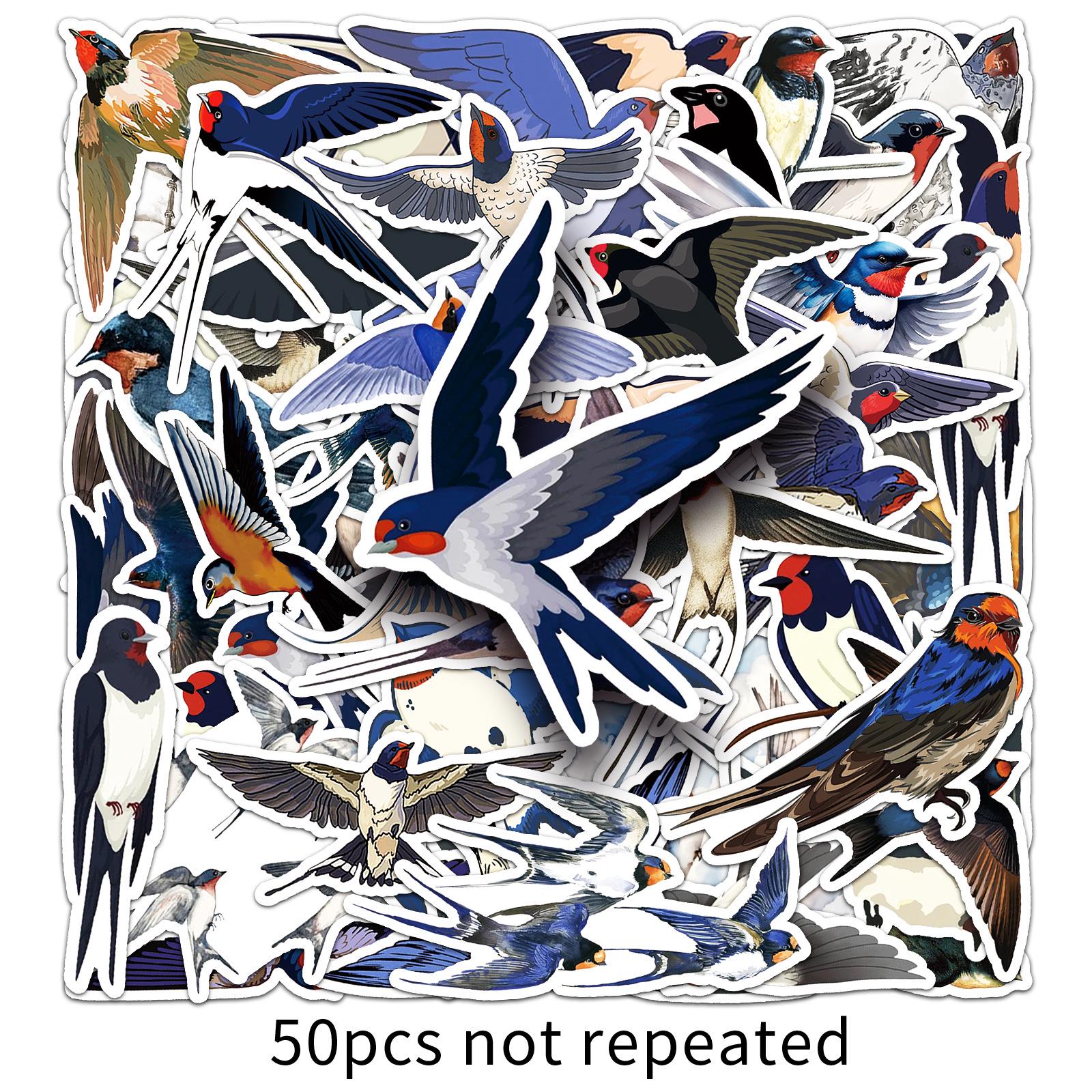50 Swallow Bird Stickers: Decorative Cartoon Animal Designs for Journals
50 Swallow Bird Stickers: Decorative Cartoon Animal Designs for Journals