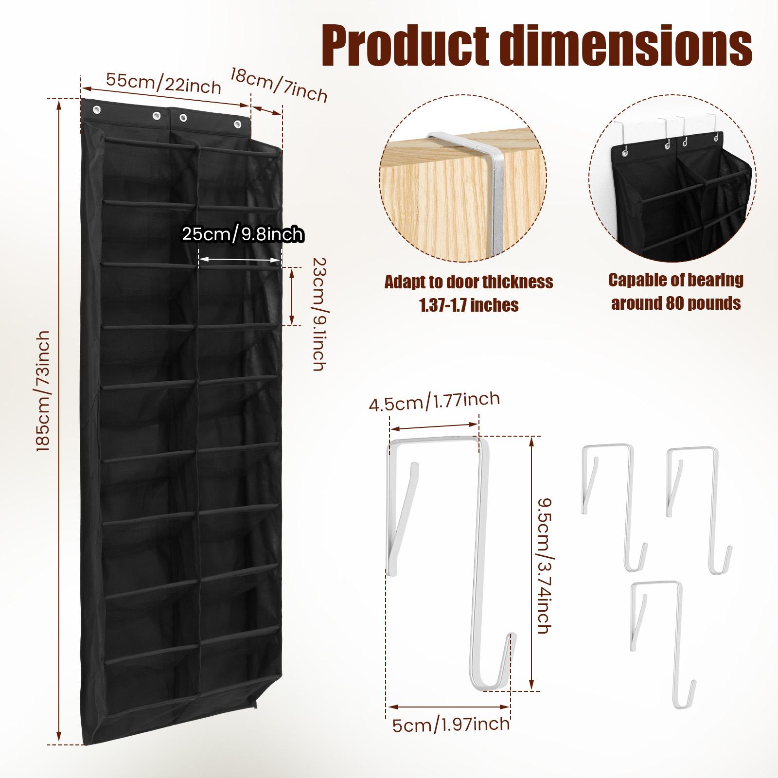 10 Tier Over the Door Shoe Organizer Nonwoven Hanging Door Shoes Rack with 20 Compartments Large Capacity Hanger Storage Bag
10 Tier Over the Door Shoe Organizer Nonwoven Hanging Door Shoes Rack with 20 Compartments Large Capacity Hanger Storage Bag