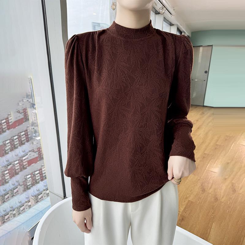 Осенне-зимняя женская однотонная трикотажная рубашка с высоким воротом и длинными рукавами XXL кофейный
Осенне-зимняя женская однотонная трикотажная рубашка с высоким воротом и длинными рукавами XXL кофейный