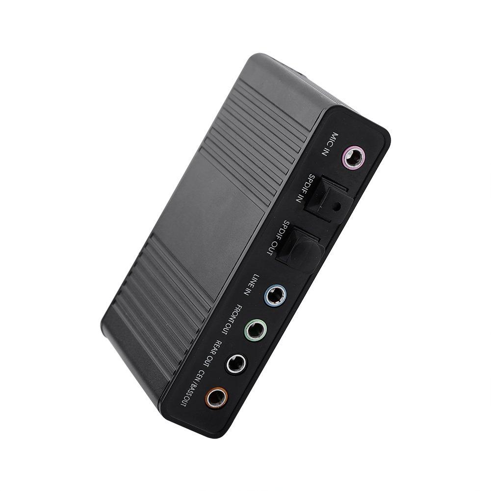 USB External Sound Card 6 Channel Surround Sound Adapter with Digital Audio Output for PC 2.0 5.1 S/PDIF
USB External Sound Card 6 Channel Surround Sound Adapter with Digital Audio Output for PC 2.0 5.1 S/PDIF