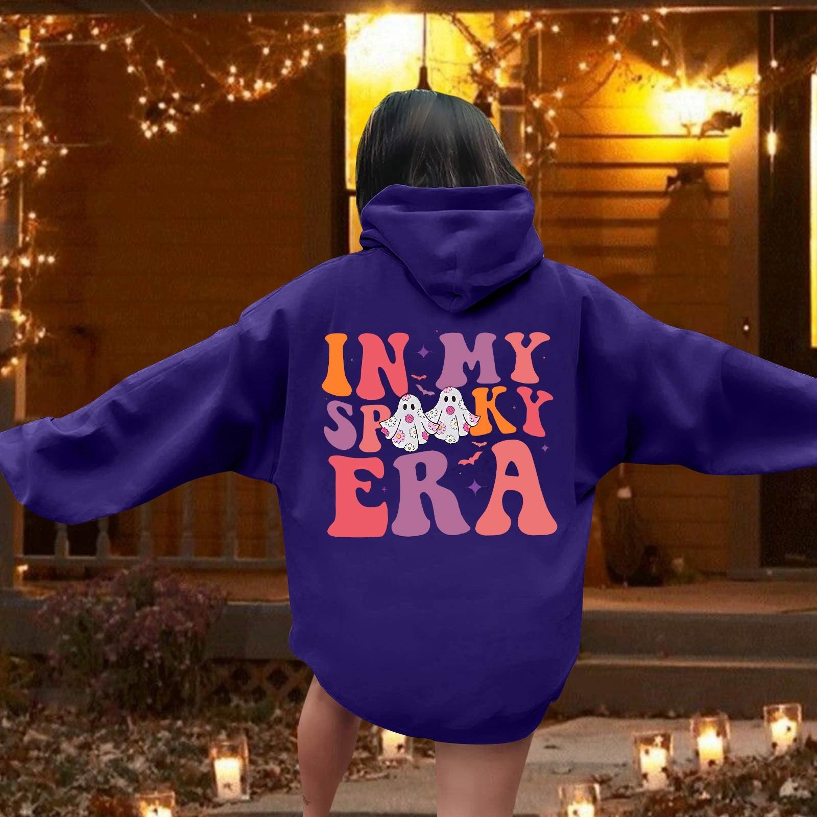 Жіночі модні легкі пуловери з довгими рукавами та кишенями Толстовка з графічним малюнком на Хелловін XL фіолетовий
Жіночі модні легкі пуловери з довгими рукавами та кишенями Толстовка з графічним малюнком на Хелловін XL фіолетовий