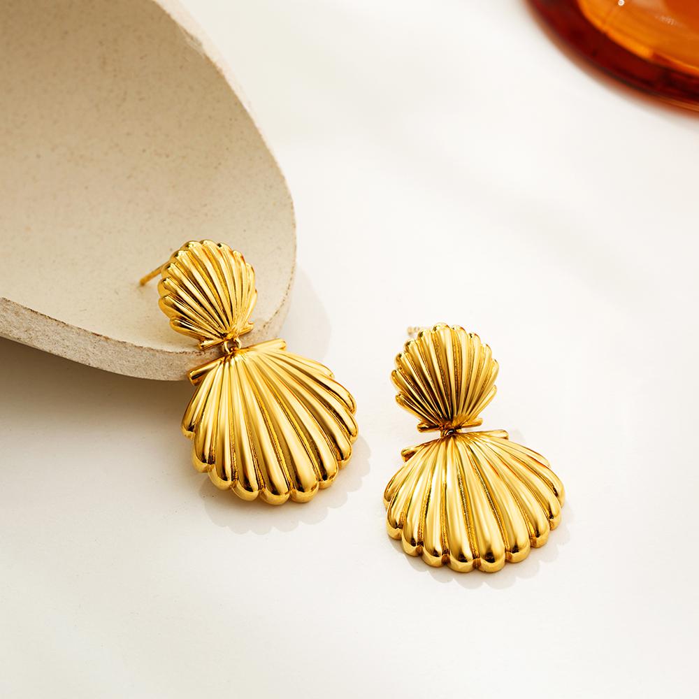 Fashion Gold Plated Shell Earrings for Women Geometric Circle Twisted Hoops Statement Drop Dangle Earring Vintage Zircon Gifts
Fashion Gold Plated Shell Earrings for Women Geometric Circle Twisted Hoops Statement Drop Dangle Earring Vintage Zircon Gifts
