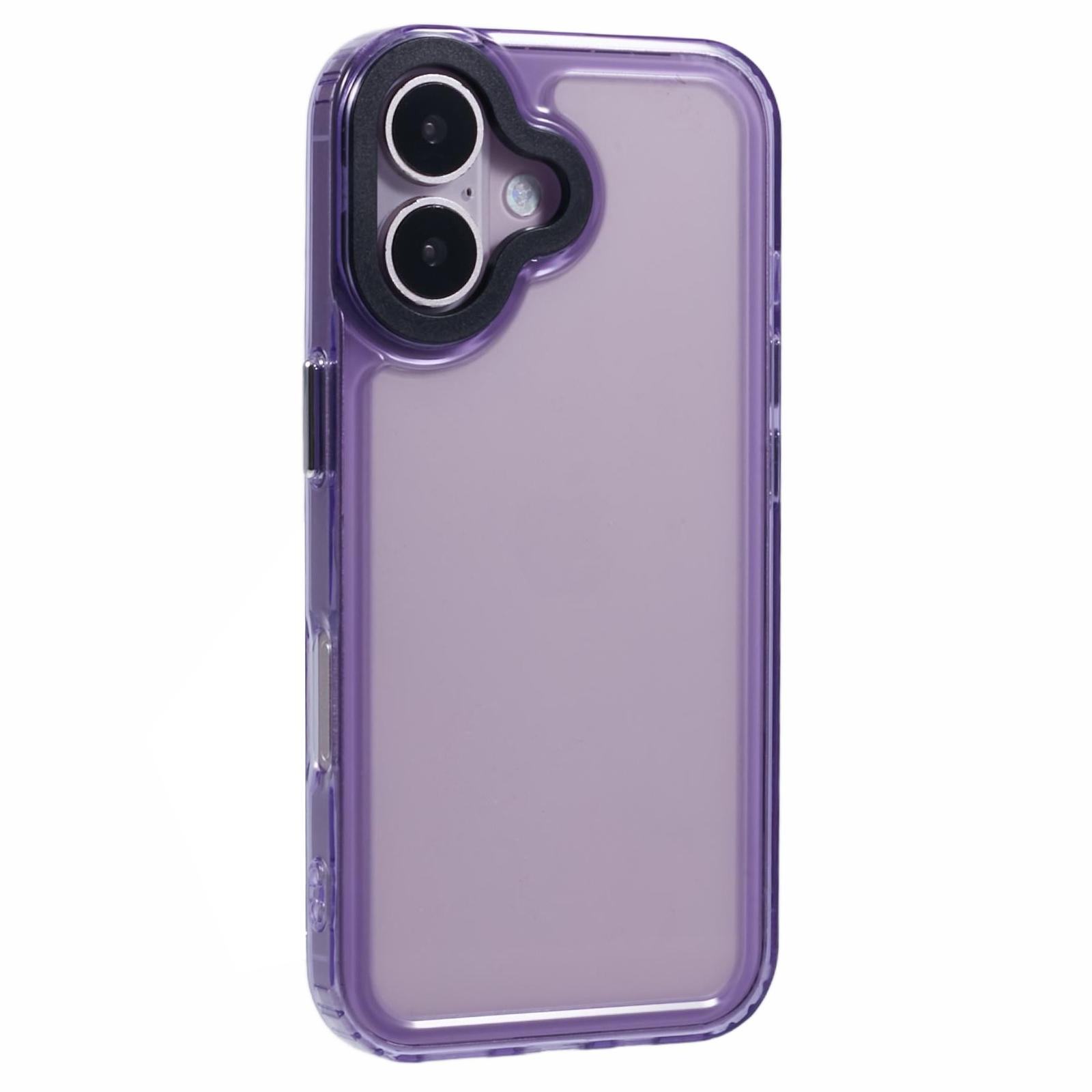 For iPhone 16 Clear Phone Case PC+TPU Hybrid Back Cover Transparent Purple
For iPhone 16 Clear Phone Case PC+TPU Hybrid Back Cover Transparent Purple