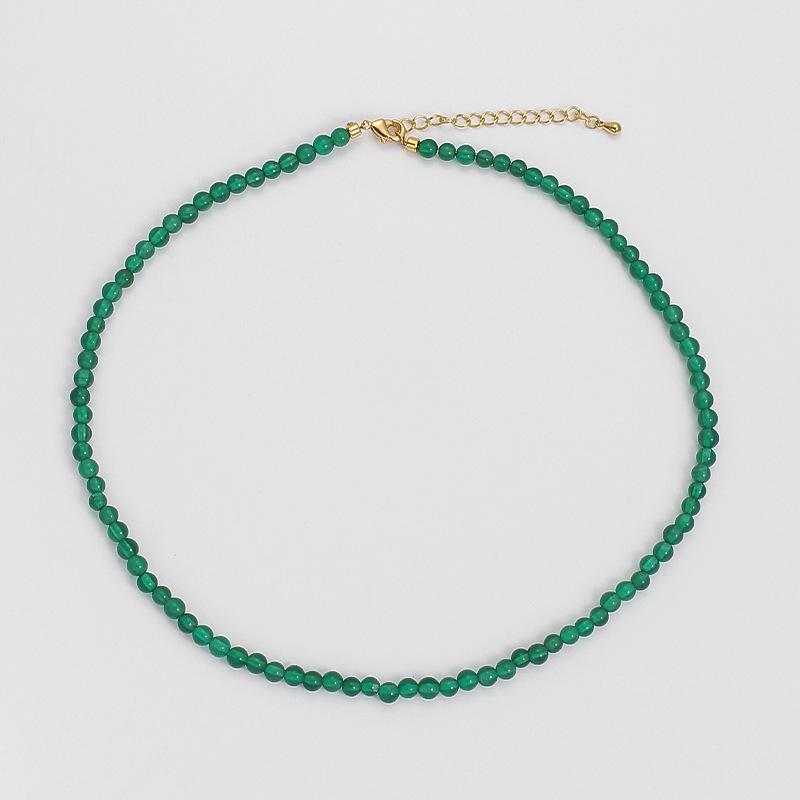 Ожерелье из бусин зеленого и красного агата в этническом стиле с халцедоном
Ожерелье из бусин зеленого и красного агата в этническом стиле с халцедоном