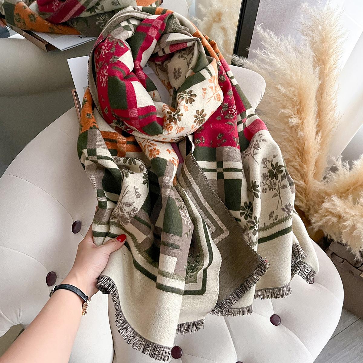 Women s Thick Warm Winter Plaid Print Imitation Cashmere Pashmina Shawl - Knitted Faux Cashmere Lady Wrap Scarf Blanket Foulard
Women s Thick Warm Winter Plaid Print Imitation Cashmere Pashmina Shawl - Knitted Faux Cashmere Lady Wrap Scarf Blanket Foulard