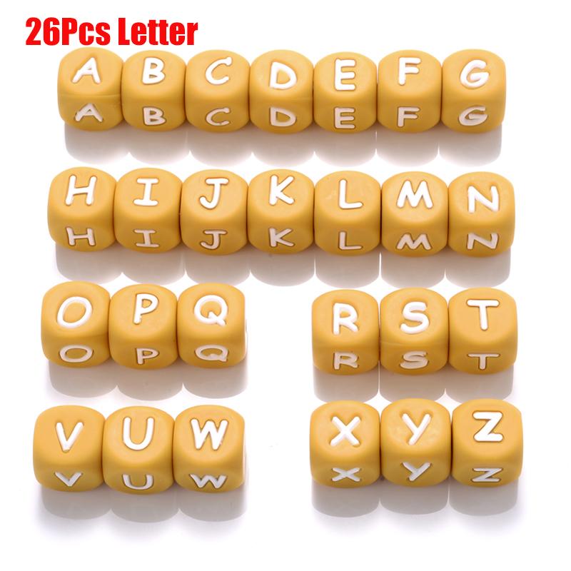 10Pcs/Lot 12mm White Alphabet English Silicone Letters Beads for Baby Personalized Pacifier Clips Teether Accessorie BPA Free
10Pcs/Lot 12mm White Alphabet English Silicone Letters Beads for Baby Personalized Pacifier Clips Teether Accessorie BPA Free