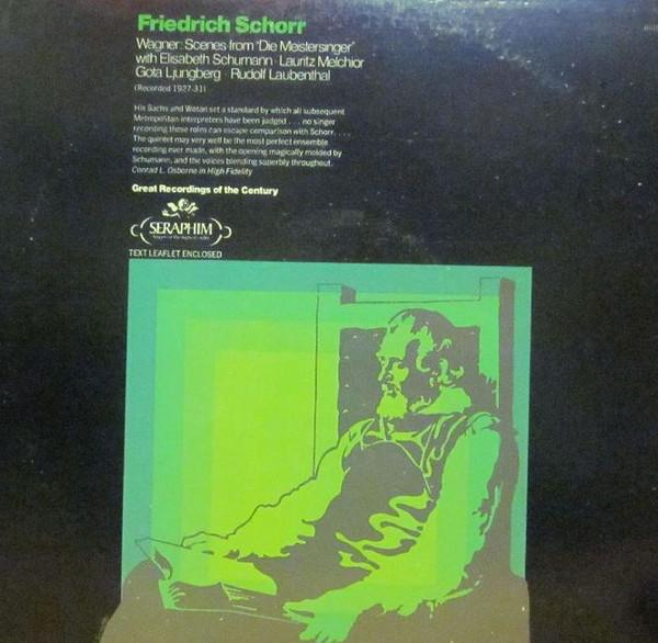 LP Record FRIEDRICH SCHORR ELISABETH SCHUMAN Wagner Scenes From Die Meistersinge 60189 SERAPHIM US Classical Used
LP Record FRIEDRICH SCHORR ELISABETH SCHUMAN Wagner Scenes From Die Meistersinge 60189 SERAPHIM US Classical Used