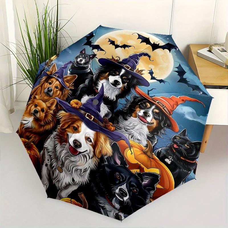 Halloween, Dogs Theme 8 Bone Hand Automatic Folding Umbrella, Compact and Portable Design, A Perfect Gift for Birthday, Christmas or Busines
Halloween, Dogs Theme 8 Bone Hand Automatic Folding Umbrella, Compact and Portable Design, A Perfect Gift for Birthday, Christmas or Busines