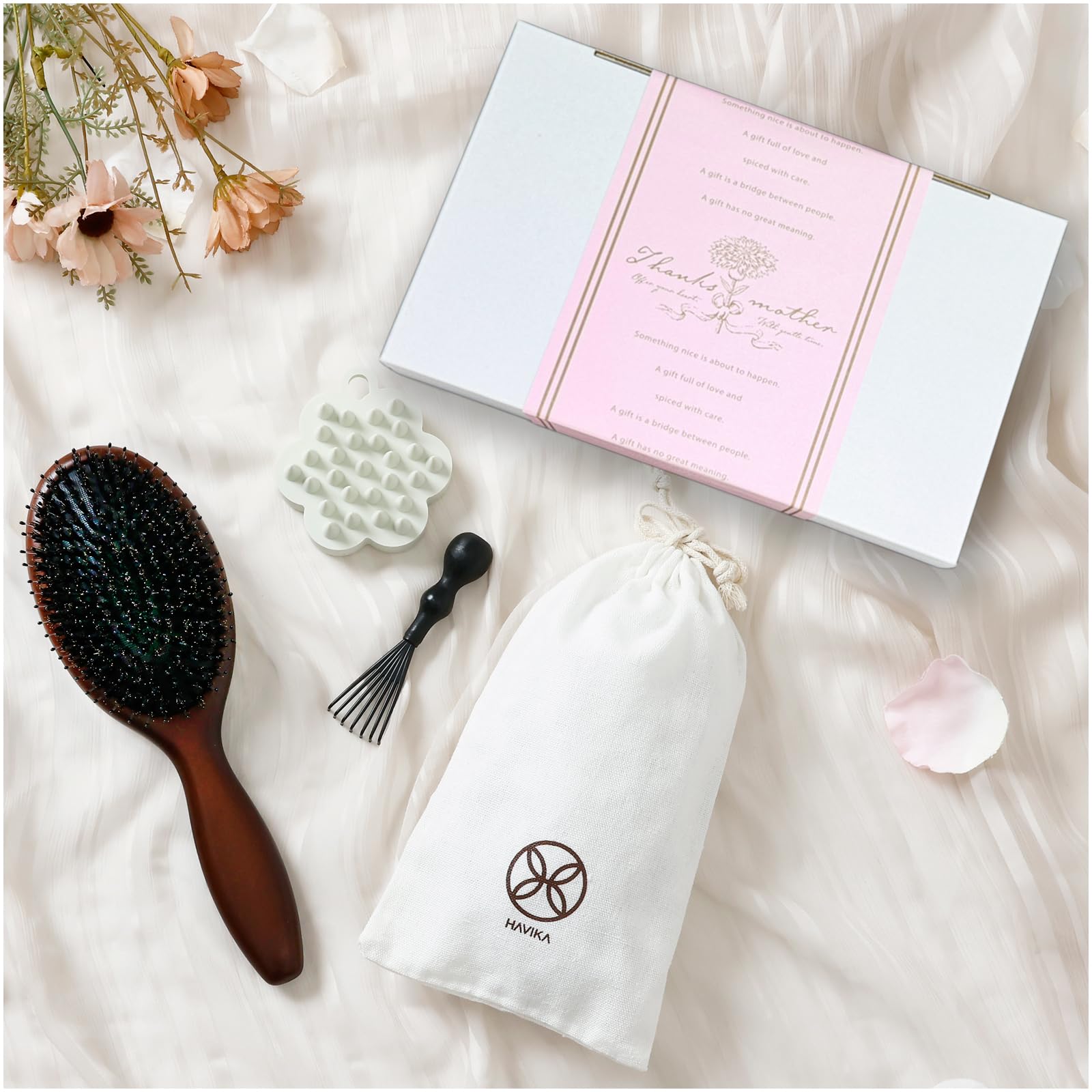Day Gift Natural Black Boar Bristle Brush Gift Set Silicone Shampoo Brush Head Spa Women Men Massage Scalp Care Scalp Hair Growth Mother s (White)
Day Gift Natural Black Boar Bristle Brush Gift Set Silicone Shampoo Brush Head Spa Women Men Massage Scalp Care Scalp Hair Growth Mother s (White)