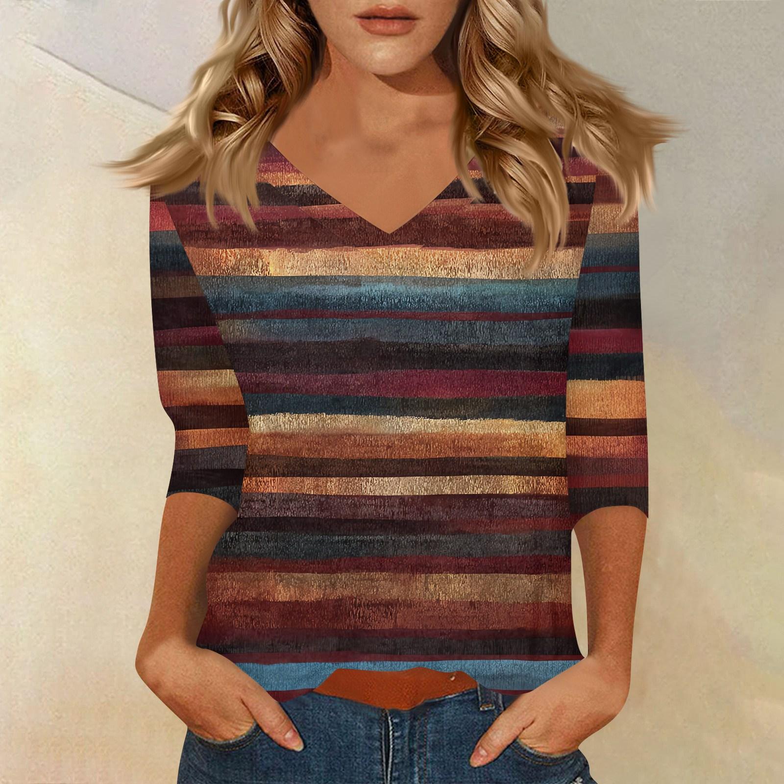 Жіноча футболка з принтом з рукавом 3/4, щоденна мода на вихідні, базовий V-подібний виріз, звичайний топ XL винний
Жіноча футболка з принтом з рукавом 3/4, щоденна мода на вихідні, базовий V-подібний виріз, звичайний топ XL винний