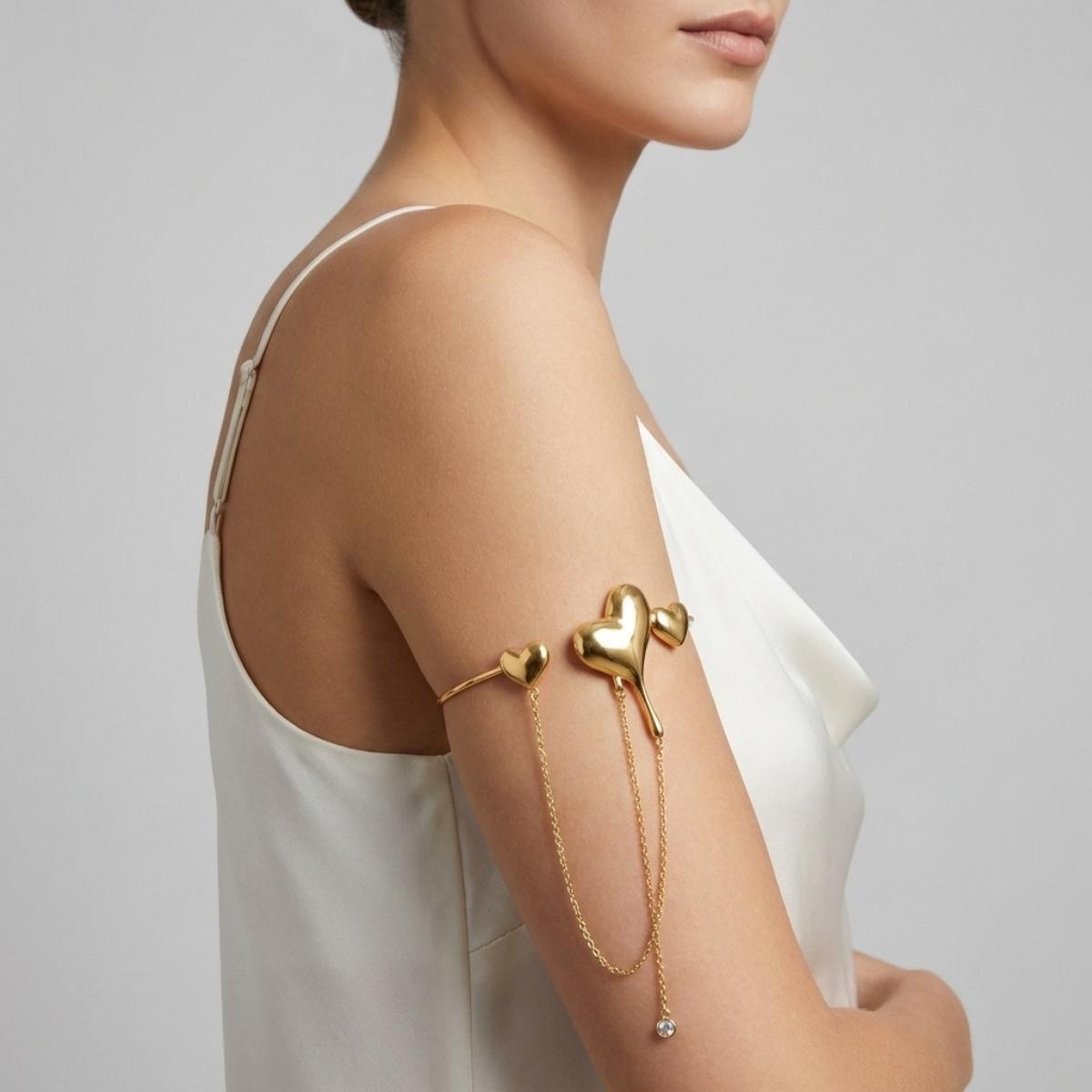 Irregular Lava Metal Heart Chain Tassel Arm Cuff Bracelets For Women Men Dainty Summer Love Heart Open Arm Bangle Body Zircon
Irregular Lava Metal Heart Chain Tassel Arm Cuff Bracelets For Women Men Dainty Summer Love Heart Open Arm Bangle Body Zircon