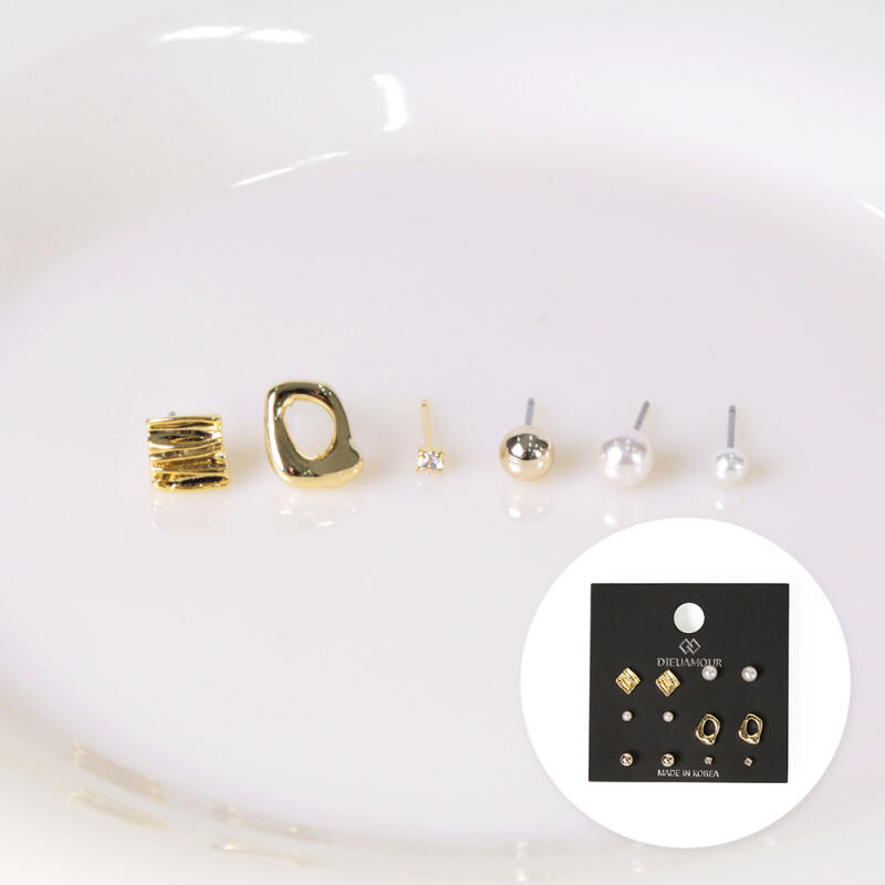 Modern Point Pearl 12-Set Anti-Hypertensive Earrings yellow gold
Modern Point Pearl 12-Set Anti-Hypertensive Earrings yellow gold